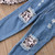 Girls Leopard Print Tube top + Denim Trousers + Hair Band Set, Kid Size:90cm(Leopard) Girls Leopard Print Tube top + Denim Trousers + Hair Band Set, Kid Size:90cm(Leopard)