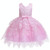 Girls Irregular Embroidered Beaded Bow-knot Tutu Sleeveless Dress Show Dress, Appropriate Height:100cm(Pink)
