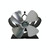 YL201 4-Blade High Temperature Metal Heat Powered Fireplace Stove Fan (Silver)
