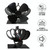 YL201 4-Blade High Temperature Metal Heat Powered Fireplace Stove Fan (Grey)