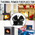 YL201 4-Blade High Temperature Metal Heat Powered Fireplace Stove Fan (Grey)