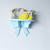 Wooden Bow Racks Children Room Cute Decoration Holder(Blue)