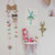 Wooden Bow Racks Children Room Cute Decoration Holder(Blue)