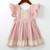 Summer Girls Retro Style Ruffled Lace Backless Dress, Kid Size:90cm(Pink)