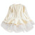 Winter Girls Knit Long Sleeve Sweater Organza Dress Evening Dress, Size:130cm(White  )