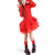 Winter Girls Knit Long Sleeve Sweater Organza Dress Evening Dress, Size:130cm(Khaki)