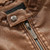 Autumn And Winter Fashion Tide Male Leather Jacket (Color:Coffee Size:4XL)
