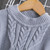 Winter Girls Knit Long Sleeve Sweater Organza Dress Evening Dress, Size:120cm(Grey)