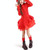 Winter Girls Knit Long Sleeve Sweater Organza Dress Evening Dress, Size:120cm(Grey)