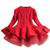 Winter Girls Knit Long Sleeve Sweater Organza Dress Evening Dress, Size:130cm(Red)