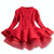 Winter Girls Knit Long Sleeve Sweater Organza Dress Evening Dress, Size:130cm(Red)