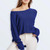 Women Knitwear Turtleneck Sweater, Size: M(Blue) Women Knitwear Turtleneck Sweater, Size: M(Blue)