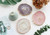 Nail Palettes Resin Agate Pieces Nail Painting Palette Decoration Storage Tray(Pink)
