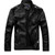 Men Plus Velvet Motorcycle Jacket Coat (Color:Black Size:L) Men Plus Velvet Motorcycle Jacket Coat (Color:Black Size:L)