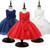 Red Girls Sleeveless Rose Flower Pattern Bow-knot Lace Dress Show Dress, Kid Size: 110cm Red Girls Sleeveless Rose Flower Pattern Bow-knot Lace Dress Show Dress, Kid Size: 110cm