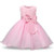 Pink Girls Sleeveless Rose Flower Pattern Bow-knot Lace Dress Show Dress, Kid Size: 120cm