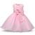 Pink Girls Sleeveless Rose Flower Pattern Bow-knot Lace Dress Show Dress, Kid Size: 120cm