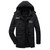 Men Long Style Warm Cotton Clothing (Color:Black Size:L)