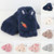 Children Half Finger Gloves Knitted Cold Warm Plus Velvet Fingerless Gloves(Light Gray)
