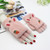 Children Half Finger Gloves Knitted Cold Warm Plus Velvet Fingerless Gloves(Light Gray)