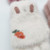 Children Half Finger Gloves Knitted Cold Warm Plus Velvet Fingerless Gloves(Light Gray)