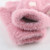 Children Half Finger Gloves Knitted Cold Warm Plus Velvet Fingerless Gloves(Light Gray)