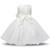 White   Girls Sleeveless Rose Flower Pattern Bow-knot Lace Dress Show Dress, Kid Size: 130cm White   Girls Sleeveless Rose Flower Pattern Bow-knot Lace Dress Show Dress, Kid Size: 130cm