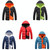 Stylish Slim Men Hooded Cotton Coat, Size:XXL(Black + Orange)(Black + Orange)