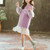 Autumn Girls Fashion Letter Pattern Long Sleeve Lace Stitching Dress, Kid Size:150 Yards(Light Purple) Autumn Girls Fashion Letter Pattern Long Sleeve Lace Stitching Dress, Kid Size:150 Yards(Light Purple)