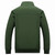 Solid Color Collage Long Sleeve Stand Collar Men Jacket (Color:Green Size:XL)