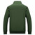 Solid Color Collage Long Sleeve Stand Collar Men Jacket (Color:Black Size:XXXL)