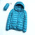 Casual Ultra Light White Duck Down Jacket Women Autumn Winter Warm Coat Hooded Parka, Size:L(Lake Blue)