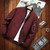 Men Casual Fashion Jacket (Color:Red Size:M)