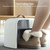 Household Office Radiator Warmer Electric Heater Warm Air Blower Intelligent Induction Foot Warmer (White)