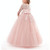 Girls Party Dress Children Clothing Bridesmaid Wedding Flower Girl Princess Dress, Height:130cm(Purple)