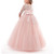 Girls Party Dress Children Clothing Bridesmaid Wedding Flower Girl Princess Dress, Height:170cm(Purple)