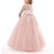 Girls Party Dress Children Clothing Bridesmaid Wedding Flower Girl Princess Dress, Height:150cm(Red)