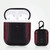 Colour-matching Flip-over Leather Earphones Shockproof Protective Case for Apple AirPods 1 / 2(Wine Red)