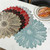 2 PCS Sunflower Shape Household Fashion PVC Dining Table Placemat Europe Style Kitchen Tools Tableware Pad Coaster Coffee Tea Place Mat(Silver)