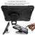 360 Degree Rotation Silicone Protective Cover with Holder and Hand Strap and Long Strap for iPad 5 / iPad Air(Black)