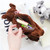 Kawaii Cartoon Plush Dog Pencil Case Cute Animal Pen Bag Box Kids School Supplies Stationery(Labrador white yellow)