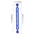 PULUZ 11.0 inch 27.9cm Aluminum Alloy Dual Balls Arm, Ball Diameter: 25mm(Blue)