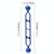 PULUZ 9.0 inch 22.8cm Aluminum Alloy Dual Balls Arm, Ball Diameter: 25mm(Blue)