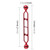 PULUZ 9.0 inch 22.8cm Aluminum Alloy Dual Balls Arm, Ball Diameter: 25mm(Red)