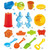 Outdoor Sandy Beach Table Toys Set for Kids(Dolphin and Round Table)