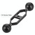 PULUZ 5.0 inch 12.6cm Aluminum Alloy Dual Balls Arm, Ball Diameter: 25mm(Black)