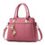 Fashion Women Tassel PU Leather Embroidery Crossbody Bag Shoulder Bag Simple Style Hand Bags( pink)