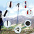 5 Node Portable Foldable Aluminium Alloy Alpenstocks Trekking Poles, Folding Length : 35CM (Red)