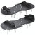 Garden Lawn Garden Tools Grass Ripper Spiked Shoes with 4 Plastic Buckles (Black)