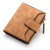 Leather Women Hasp Small Slim Coin Pocket Purse Cards Holders Wallet(Brown)